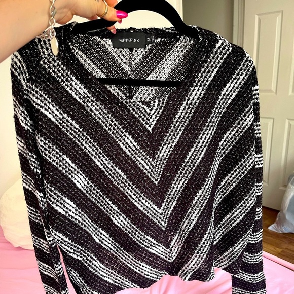 MINKPINK chevron sparkle sweater - Picture 2 of 6